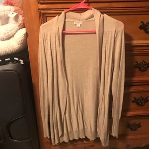 Tan cardigan!